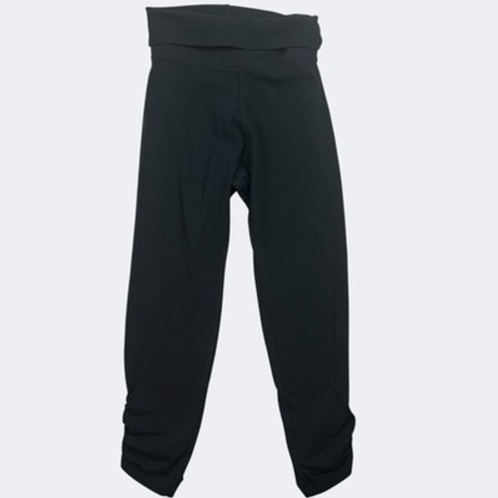 Hard Tail Leggings Womens‎ Small Black High Rise Ankle Zip Stretch Made USA